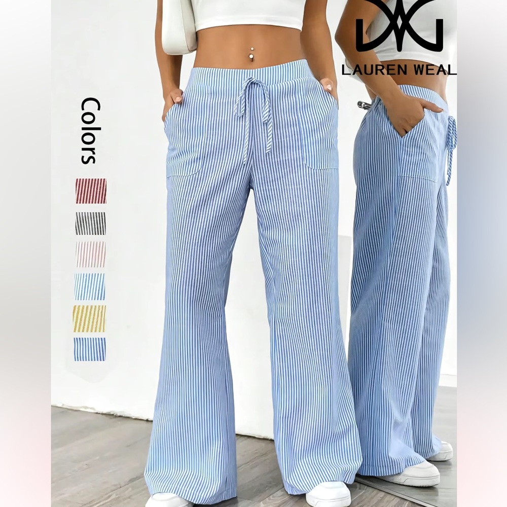 Striped Blue women’s Pants. NWT